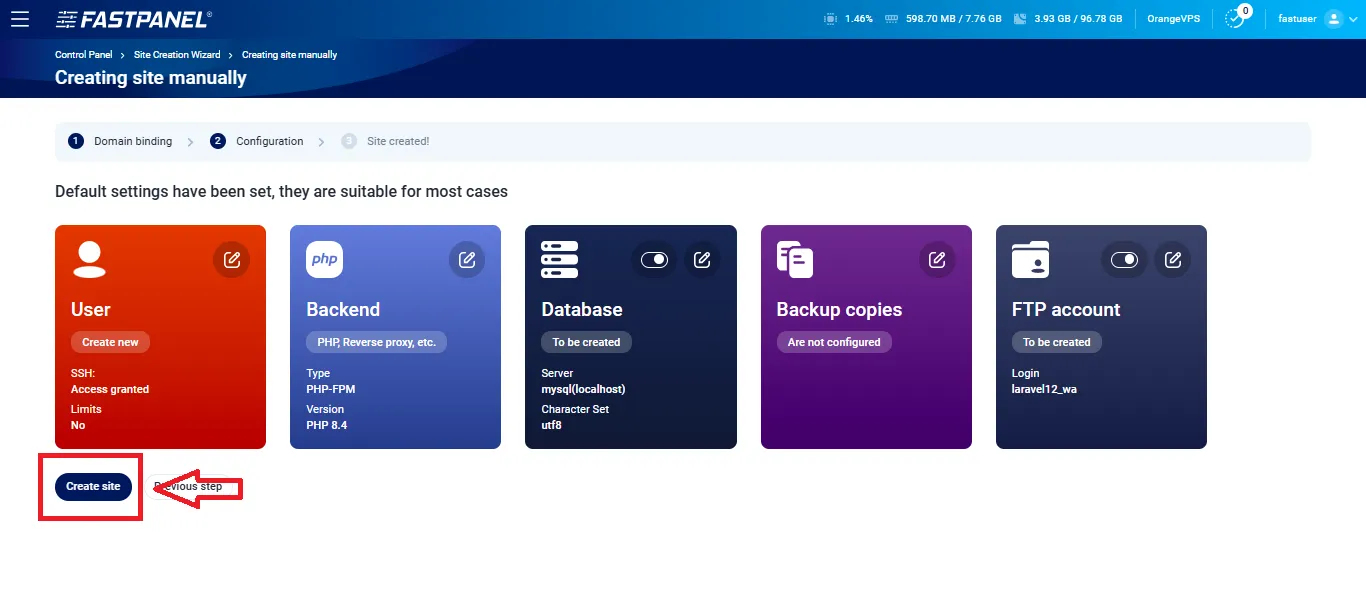 Create Site