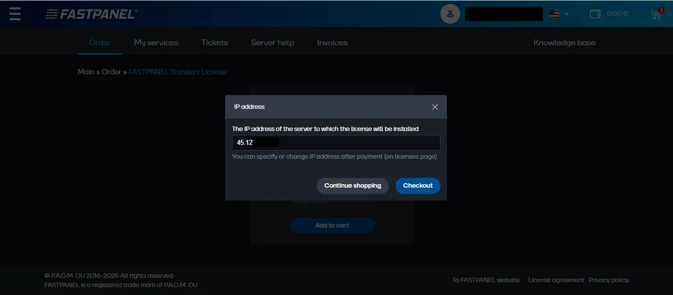 FASTPANEL BILLING
