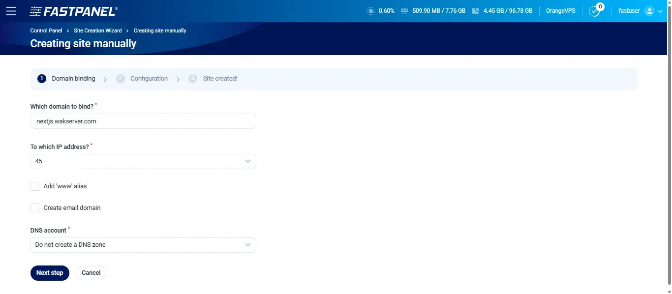 Create Site